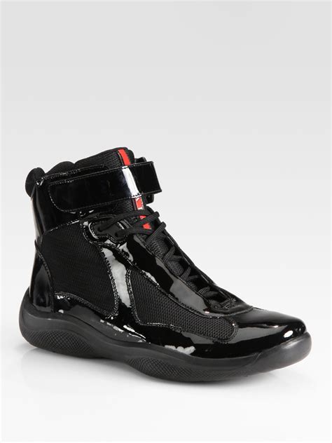 prada sneakers matchesfashion|prada high top sneakers women's.